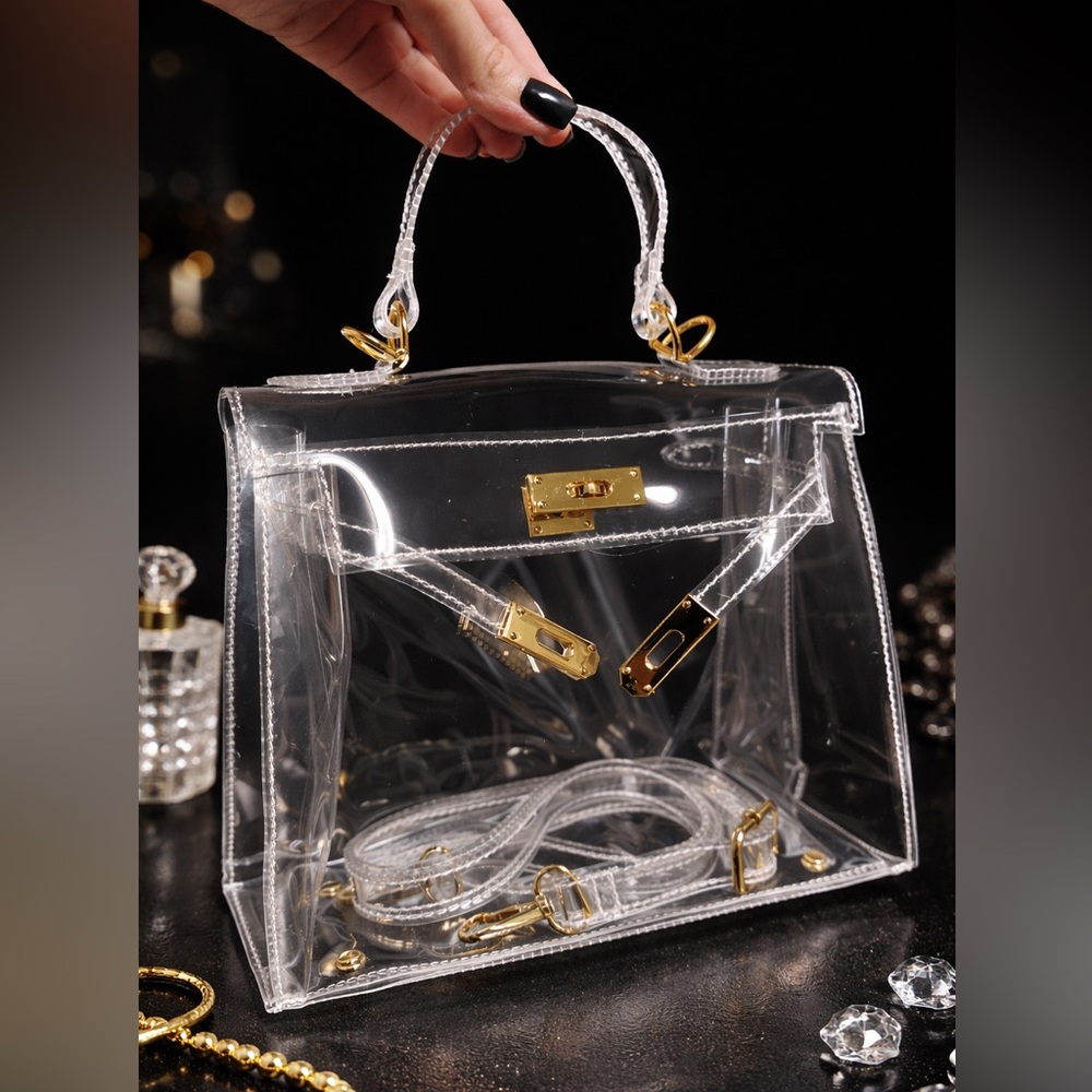 Transparent PVC tote bag